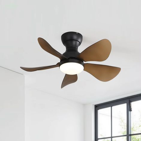 Ventilateur de plafond Sofucor 74 cm avec LED multicolore, télécommande, 6 vitesses, moteur silencieux adapté chambre et petits espaces (1/5)