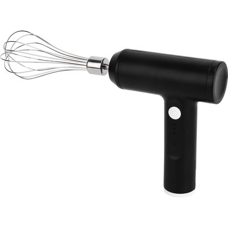 Elektrischer Handmixer, 2000-mAh-Lithium-Akku, 4 Modi, abgerundete Kanten, kabelloses USB-Laden, Handmixer aus Edelstahl 304, Grau (1/5)