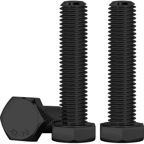 Boulon M10, 10 Pièces Boulons Hexagonaux Noir DIN933 Acier Inoxydable A2 V2A M10 x 40mm Résistance Vis Inox Pour Automobile Et Machinerie (1/5)