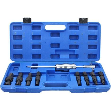 Extracteur De Roulement Intérieur Marteau à Inertie 9 pcs Ensemble d'outils d'extraction de palier à trou borgne - bleu FDC (1/5)