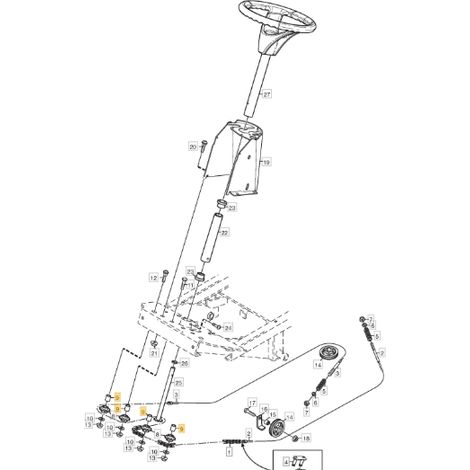 Lenkungsdistanzstück für Rasentraktor 4135H ORIGINAL STIGA 1134-0041-02