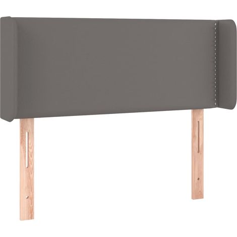 Tête de lit avec oreilles Gris 83x16x78/88 cm Similicuir (1/5)