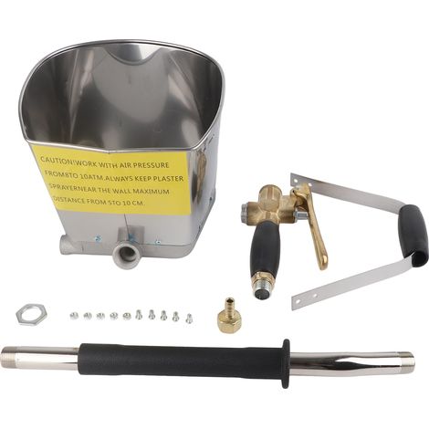 Pistolet pneumatique multifonction pour pulvérisation de mortier de ciment sur murs intérieurs et extérieurs (1/5)