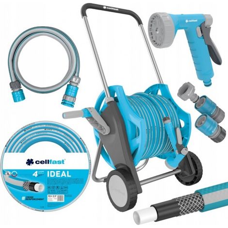 Carrello in metallo Cellfast Explorer + tubo flessibile da 30 m (1/2")