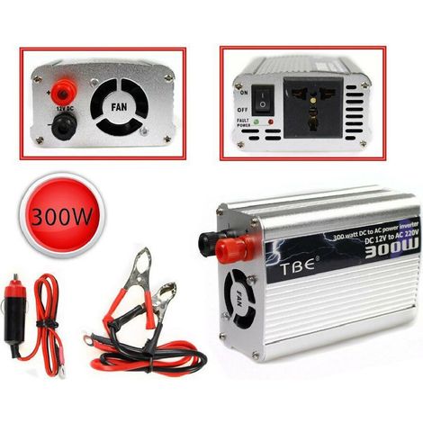 TrAdE Shop Traesio - Inverter Potenza 300 Watt Effettivi Convertitore Da 12v A 220v Trasformatore -