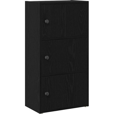 Maison Exclusive - Libreria Rovere Nero 40x24x77 cm in Legno Multistrato