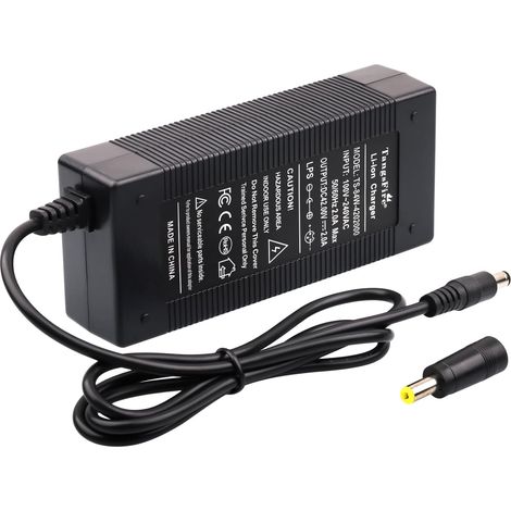 Chargeur Trottinette électrique 36V 2A Sortie 42V 2A Chargeur de Batterie pour draisienne électrique Lithium Battery série10 36V (Noir DC 5.5) (1/5)