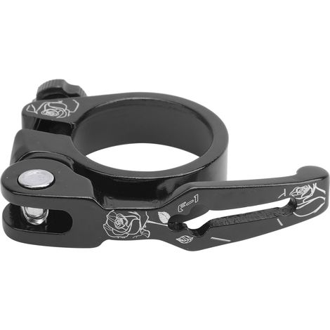 Collier de serrage rapide 34.9mm pour tige de selle vélo, alliage aluminium, accessoire VTT noir (1/5)