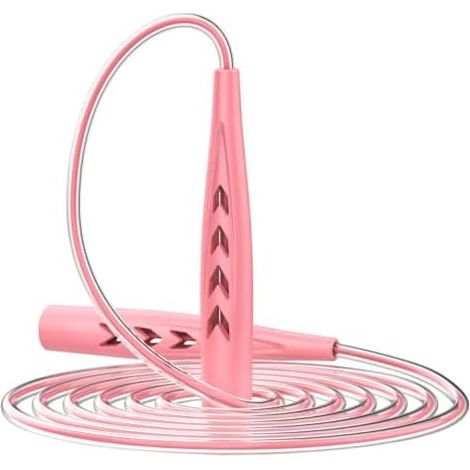 Corde à Sauter Adulte Enfants Fitness, Corde de Vitesse Longueur 3m Réglable, Corde à Sauter à Poignée Ergonomique Parfaite pour l'Entraînement de Boxe Fitness (1/4)