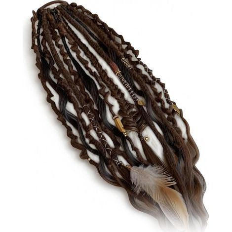 Trendy Elastic Dread Ponytail Salty Soul Elastic Dreadlocks Colorful Rope Ponytail - C -