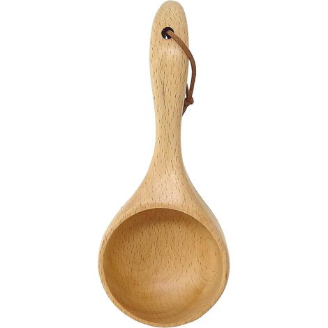 Louche en bois grande capacité, cuillère à eau pour sauna, cuillère de spa, cuillère à sels de bain, cuillère à café (1/5)
