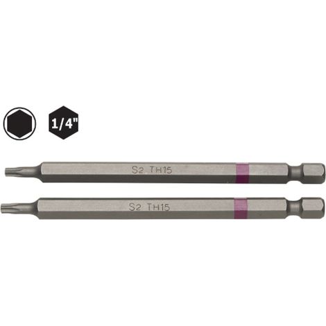 INSERTI LUNGHI TORX MM 100 MAURER PLUS SET 2 PZ T30 - CF.IN BLISTER