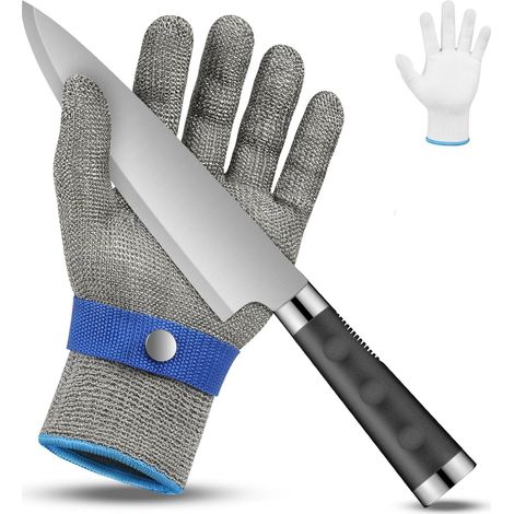 Gant anti Coupure Niveau 9, Gants Anti Coupure, Gants Résistants Coupures acier Inoxydable, Protection Contre les Coupures du Quotidien(XL) (1/4)