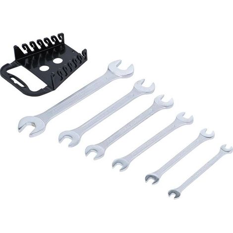 Jeu de Clés Plates 6 pcs 6 x 7 - 17 x 19 mm - Acier Résistant - Précision et Durabilité, Zones Difficiles - D-Work (1/5)
