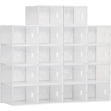 Organisateur de chaussures cubes Portes magnétiques 28x36x21 cm Transparentes modulaire Étagère modulaire avec 18 (1/5)