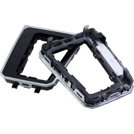 Panneau de commande de levier de vitesses coudé argent mat neuf pour Volkswagen Golf, vendu à l'unité. Panneau de commande coudé argent mat d'origine. (1/4)