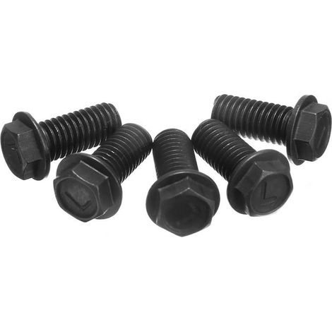 GLFSIL Packung mit 5 M8 x 18 mm Sägeblattschrauben, Linksgewinde, Sechskantflansch für Schneidemaschinen (1/5)