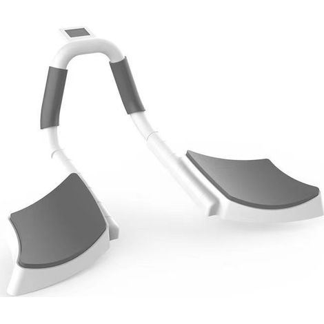 Planche d'entraînement portable multifonction avec minuterie, planche de gainage et pompes, équipement de fitness pour renforcer les abdominaux et le tronc, blanc (1/5)