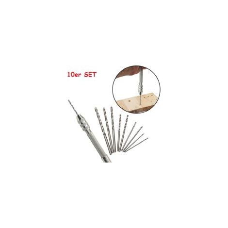 MINI PERCEUSE à main SET de 10 Forets Bois de Modélisme Bijoux PCB de Bricolage à NOUVEAU (1/5)