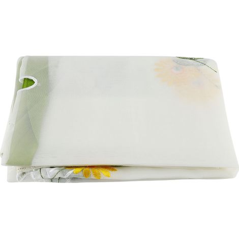 Voilage en tulle motif chrysanthème pour décoration de fenêtre salon, rideau transparent 80x200cm.