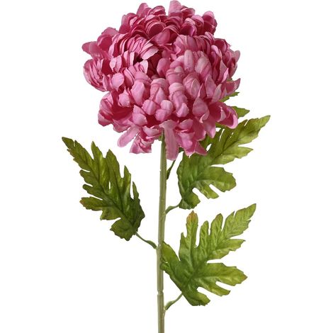 EVERLANDS Chrysantheme Großblumig Rosa Ø 15 cm 74 cm - Kunstblumen