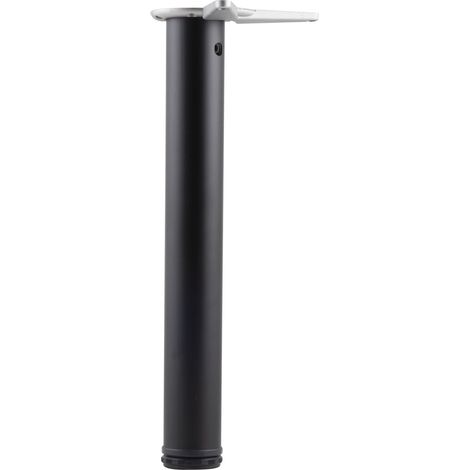 Camar Tischfuß rund Ø 60 x 470 mm Stahl, schwarz matt höhenverstellbar (1/2)
