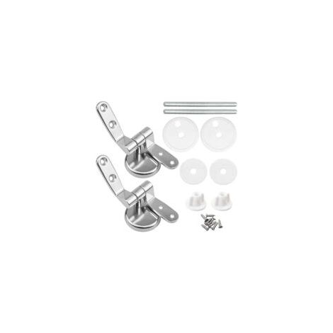 WC-Sitz-Befestigungselemente, 2er-Pack Ersatz-WC-Sitzscharniere mit Zinklegierungsbefestigungen - Crezuo
