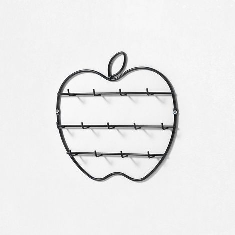 Wand-Organizer für Schlüssel aus Metall mit 13 Haken Apple