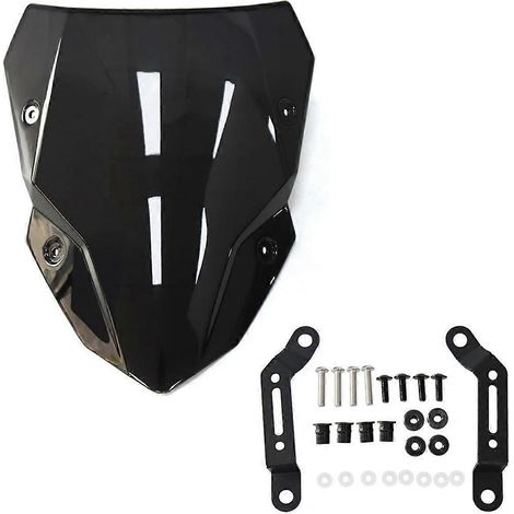 Motorrad-Windschutzscheibe Windabweiser für Kawasaki Schwarz--