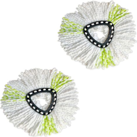Tete De Balai Microfibre - Pour Balai Vileda Easywring Et Turbo - Sol Dur Bois Carrelage Lamine - 2 Unites (1/5)