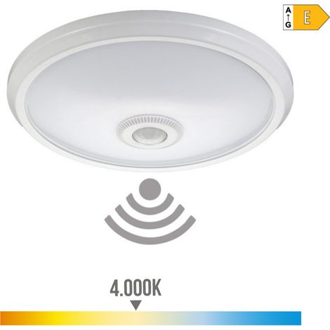 APLIQUE LED DE SUPERFICIE CON SENSOR Y LUZ DE EMERGENCIA IP20 16W 30 LEDS 4000K LUZ DIA EDM