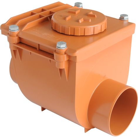 First Plast NRC110A Valvola Antiritorno in PVC ad Incollaggio, Rosso, ø 110 mm
