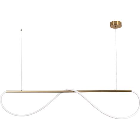 Lampada a sospensione LED Meleca 36W oro/bianco telecomando (1/5)