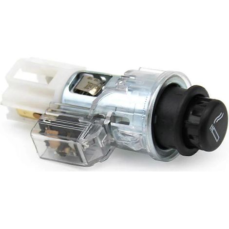 Cendrier de voiture avec doublure pour allume-cigare et couvercle de protection noir (1/5)