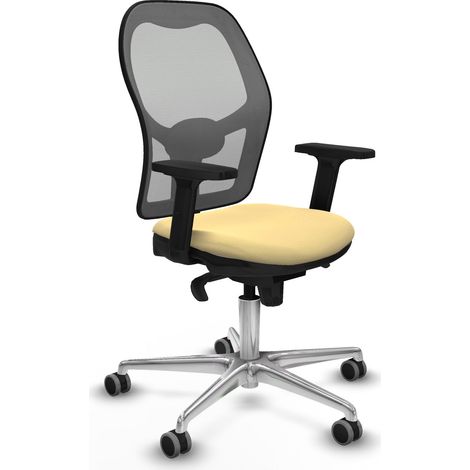 Jorquera sincro malla gris similpiel crema brazos 2D base aluminio ruedas 65mm engomada (1/5)