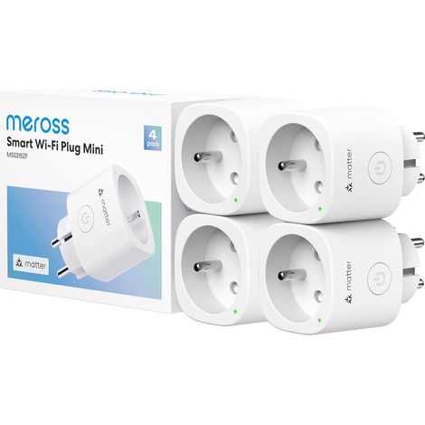 Prise Connectée Matter (Type E), 16A Prise WiFi Compatible avec HomeKit, et Home Assistant, Mesure d'Énergie pour Panneau Solaire Photovoltaïque (1/5)