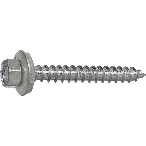 Fassadenbauschraube spitz 6.5x 75 verzinkt mit Neoprendichtscheibe ø 16 mm