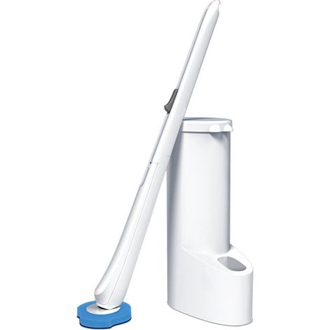 Brosse toilette jetable avec tête rechange dissolvante, nettoyage sans décontamination (1/4)