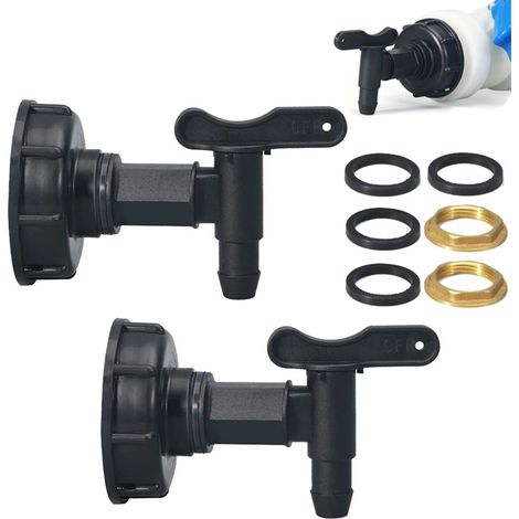 Adaptateur de robinet de réservoir IBC, filetage grossier à connecteur 3/4 '', vanne de remplacement, robinet de jardin et de maison, 2 pièces (1/5)