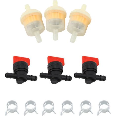 Accessoire de tondeuse à gazon, kit pratique de vanne d'arrêt de carburant, pour 494768 698183 AM36141 697947 (1/5)