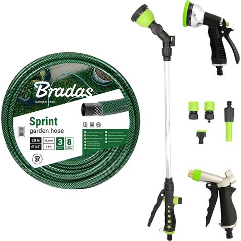 1/2 Zoll Sprüh- und Gießset mit Spritze, Brause und Schlauch 15-50 m (1/5)