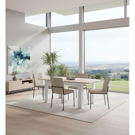 Tavolo Allungabile - 8 Posti Allungabile, Marrone Rovere, -, 190x90x78h cm BethlehemPA