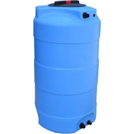 SERBATOIO IN POLIETILENE FUORI TERRA AZZURRO VERTICALE 2000lt - cm DxH 120x201