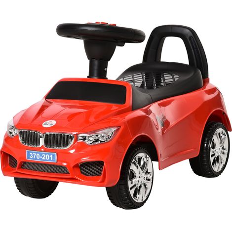 Voiture pour enfants à chevaucher avec volant, phares et musiques, âge 18-36 mois, Rouge (1/5)