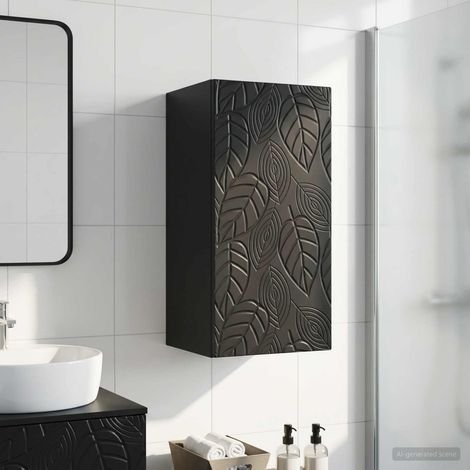 vidaXL Armario de pared para baño DELFT Negro 30 x 31 x 59 cm (1/5)