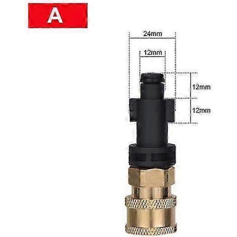 G1/4" Schnellkupplungsadapter (Außengewinde) für Hochdruckreiniger, kompatibel mit Kärcher LAVOR, Black Decker, Bosch und Parkside Reinigungsgeräten (farblos).