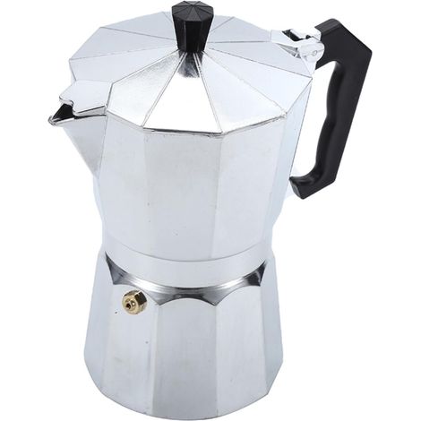 Cafetière moka aluminium 6 tasses 300 ml, double valve italienne (1/5)