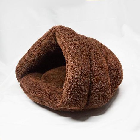 ensemble D'une Seule Picecouleur Brune Cat Den Cat House Sac De Couchage Pour Animaux De Compagnie Grand Sac De Couchage Pour Chats Petit Chenil T (1/5)