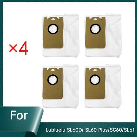 Lot de 4 pièces sacs à poussière pour SL60D/SL60 Plus/SG60/SL61 balayeuse accessoires sacs à poussière Built vers Last et Work Well (1/5)