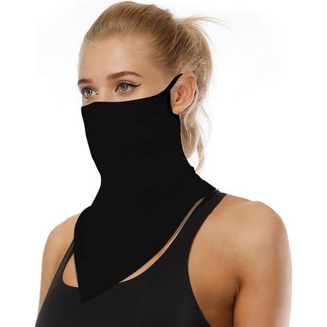 Unisex UV-protective neck warmer, face mask, and headband ear-loop opening suitable for activities such as fishing, running, and cycling. (1/2)